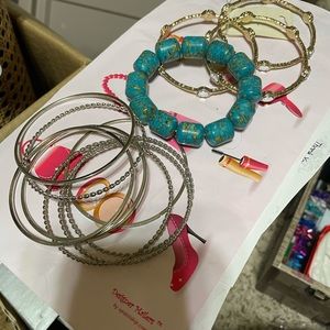 Lot of jewelry 3 pairs of earrings & bracelets